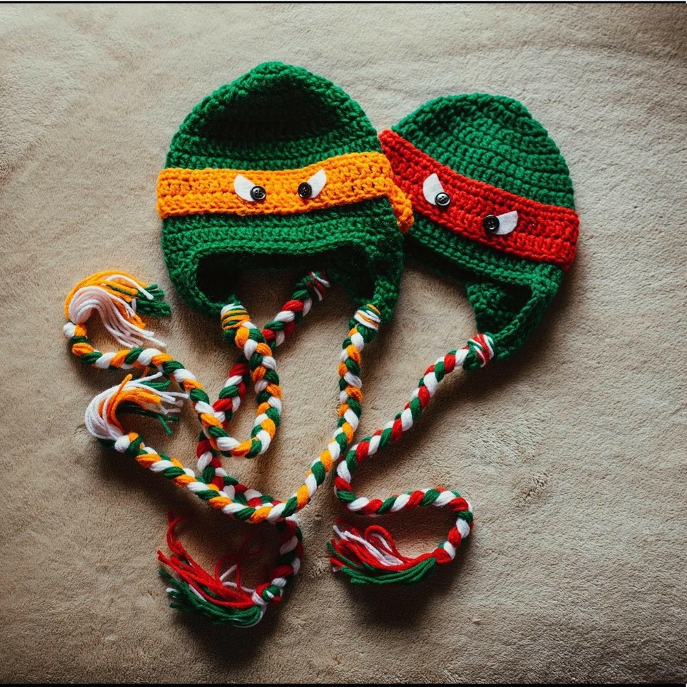 Handmade crochet Ninja turtle inspired